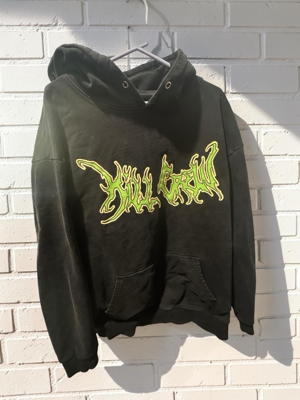 Kill Crew Black Hoodie with Neon Lime Graphic
